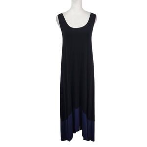 Lilla P Blue and Black Maxi Dress Size XS Black Minimalist Dress